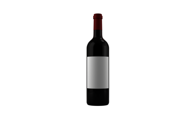 Black Wine Bottle with Blank White Label Twintrica - Download Free Stock Videos Pikwizard.com