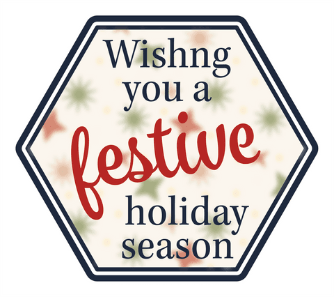 Festive Holiday Season Greeting with Transparent Background