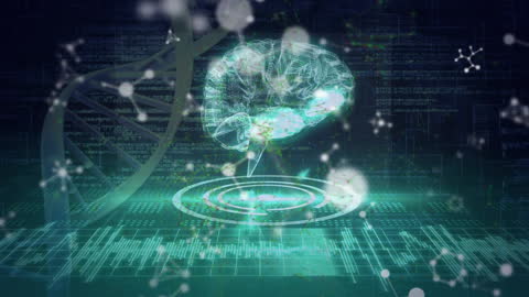 Futuristic Brain Technology with DNA and Molecular Structures