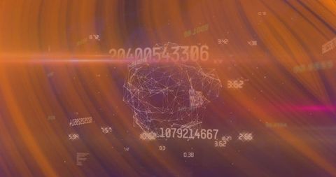 Futuristic Data Visualization with Wireframe Network and Numeric Data - Download Free Stock Images Pikwizard.com