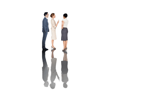 Three Business Professionals Discussing on Transparent Background - Download Free Stock Videos Pikwizard.com