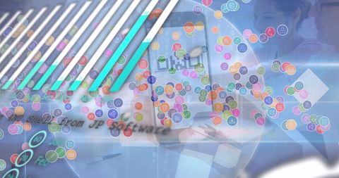 Digital analysis team collaboration in office setting