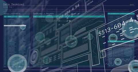 Futuristic UI Display with Digital Encryption Overlay - Download Free Stock Images Pikwizard.com