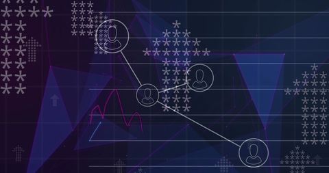 Abstract Digital Interface with Connected Network Segments - Download Free Stock Images Pikwizard.com