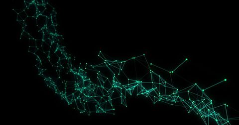 Futuristic Blue 3D Digital Network on Black Background - Download Free Stock Images Pikwizard.com