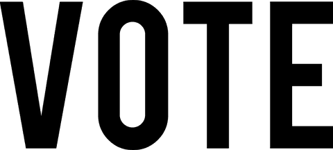 Transparent Digital Vector of Vote Text Graphic for Election Campaigns