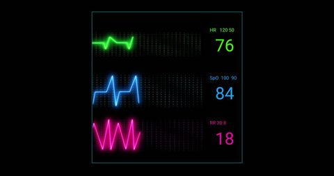 Digital Heart Rate Monitor with Vital Signs Interface - Download Free Stock Images Pikwizard.com