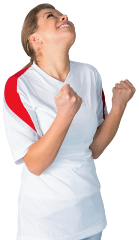 Transparent Background Cheerful Fan Celebrating Victory