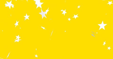 Festive White Stars on Vibrant Yellow
