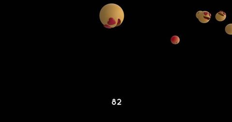 Floating Heart Eyes Emojis on Black Background with Number Reference