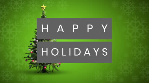 Festive Holiday Greeting Card with Christmas Tree