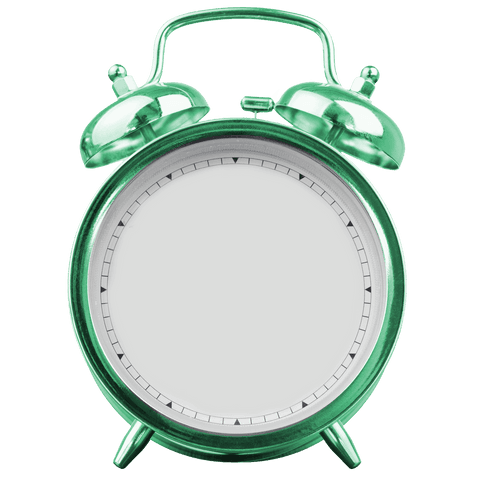 transparent green alarm clock no hands creative circular shape - Download Free Stock Videos Pikwizard.com