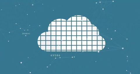 Digital Cloud Computing Data Network on Abstract Background