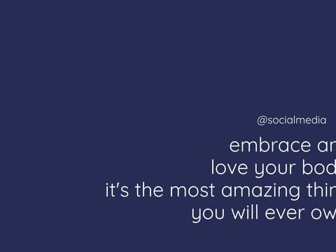 Minimalist Body Positivity Message for Empowerment - Download Free Stock Templates Pikwizard.com