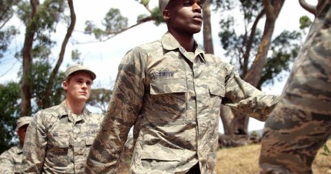 Military Personnel in Uniform During Outdoor Training Session - Download Free Stock Images Pikwizard.com