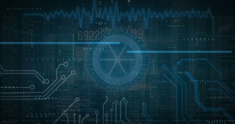 futuristic digital circuit and data processing background - Download Free Stock Images Pikwizard.com