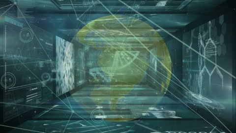 Abstract Digital Network and Global Technology Concepts