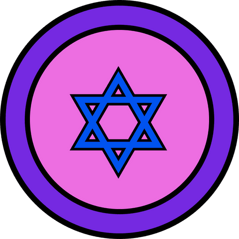 Stylized Hexagram Emblem with Pink and Purple Rings on Transparent Background - Download Free Stock Videos Pikwizard.com