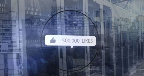 Social Media Engagement Reaches New Heights with 500,000 Likes - Download Free Stock Images Pikwizard.com