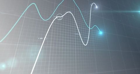 Glowing Financial Data Chart on Digital Grid Background - Download Free Stock Images Pikwizard.com