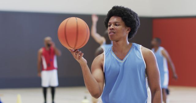 Young Basketball Player Practicing Dribbling Skills in Gym - Download Free Stock Images Pikwizard.com