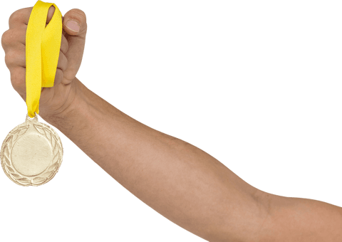 hand holding gold medal against transparent background - Download Free Stock Videos Pikwizard.com