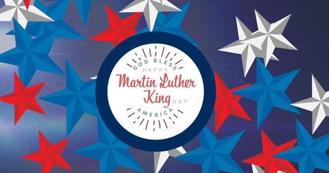 Martin Luther King Day Celebration with Stars and Light Trails