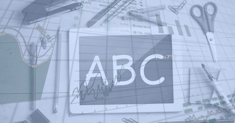 Digital Education Interface with Tablet Screen Displaying ABC - Download Free Stock Images Pikwizard.com