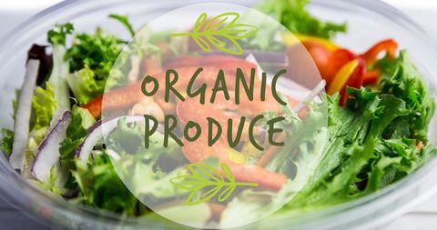 Fresh organic produce salad with vibrant vegetables