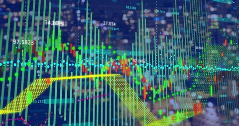 Digital Stock Market Interface on Urban Skyline Background - Download Free Stock Images Pikwizard.com