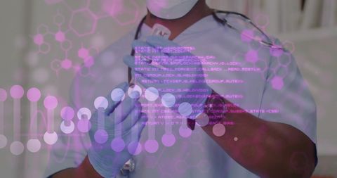 doctor analyze vaccine with digital dna pattern - Download Free Stock Images Pikwizard.com