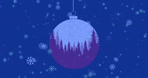 Animated Snowscape in Christmas Bauble