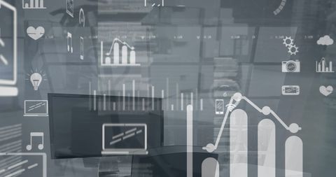Computer Data Processes in Modern Office - Download Free Stock Images Pikwizard.com