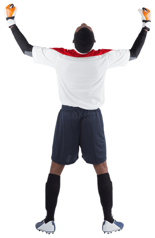 Transparent Goalkeeper Celebrating Victory in Soccer Match - Download Free Stock Videos Pikwizard.com
