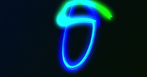 Glowing Blue and Green Neon Light Trail Movement in Darkness - Download Free Stock Images Pikwizard.com