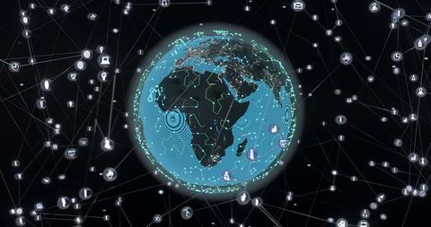 Global Digital Mesh Network and Data Exchange Concept - Download Free Stock Images Pikwizard.com