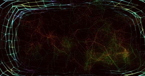 Abstract Cosmic Network with Glowing Lines - Download Free Stock Images Pikwizard.com