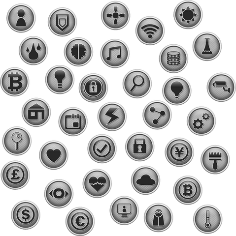 Transparent Vector Icons Set with Metallic Circle Design - Download Free Stock Videos Pikwizard.com