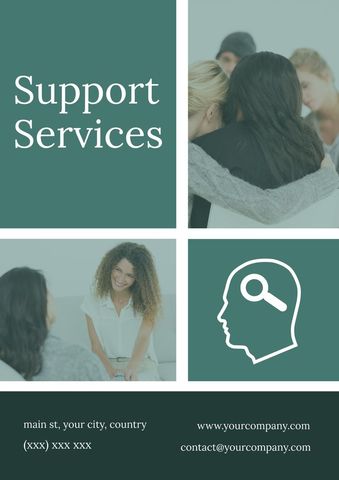 Professional Support Services Brochure Design with Nursing Team - Download Free Stock Templates Pikwizard.com