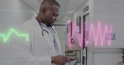 Doctor Monitoring Medical Data on Digital Device in Hospital - Download Free Stock Images Pikwizard.com