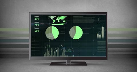 Digital Interface Displaying Global Data Graphics - Download Free Stock Images Pikwizard.com