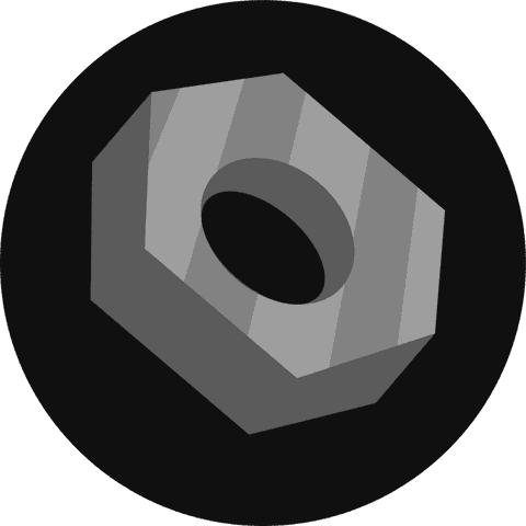 transparent 3d hex nut render in grayscale isometric perspective - Download Free Stock Videos Pikwizard.com
