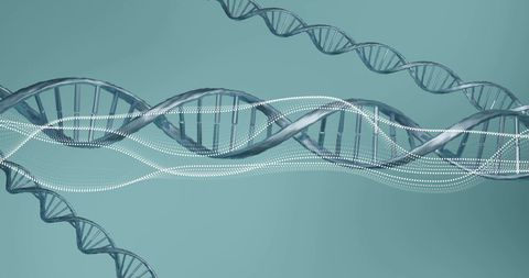 Digital DNA Strands Overlaid with Technology Interface Lines - Download Free Stock Images Pikwizard.com
