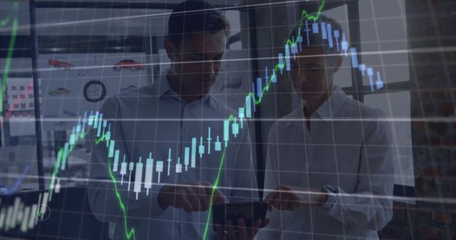 Business Professionals Analyzing Stock Market Graphs on Tablet - Download Free Stock Images Pikwizard.com