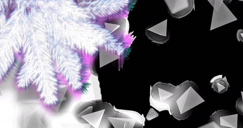 Abstract Fractal Feathers and Prisms on Digital Canvas