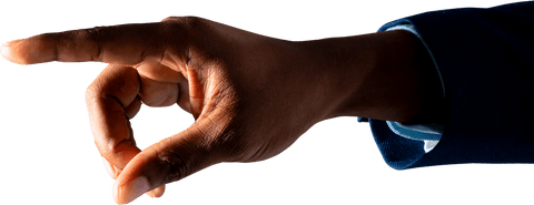 Transparent Hand Pointing Gesture of African American Businessman - Download Free Stock Videos Pikwizard.com