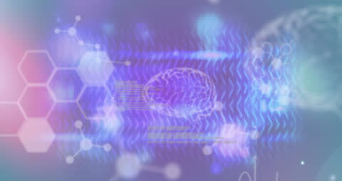 Futuristic Medical Data Visualization with Brain Structure