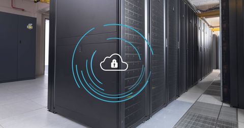 Secure Cloud Technology in Modern Server Room
