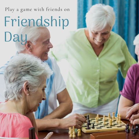 senior friends enjoying chess game on friendship day - Download Free Stock Templates Pikwizard.com