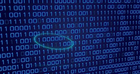 Neon Interface Highlighting Binary Code screen Data Technology - Download Free Stock Images Pikwizard.com